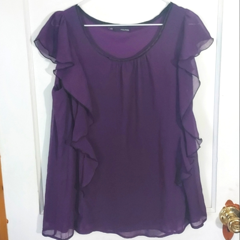 Maurices Women's Large Purple Flowy Blouse